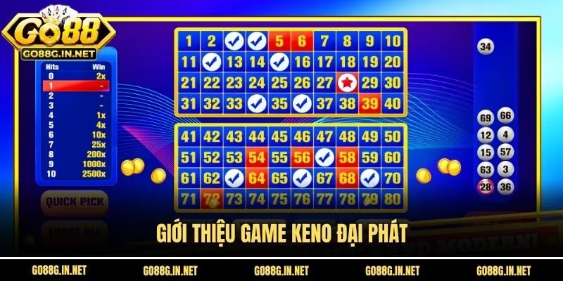 Giới thiệu game Keno Đại Phát
