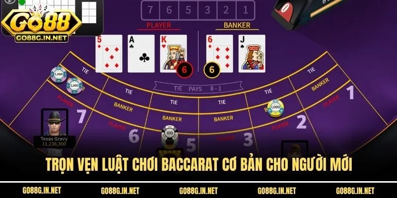 Trọn vẹn luật chơi Baccarat cơ bản cho người mới